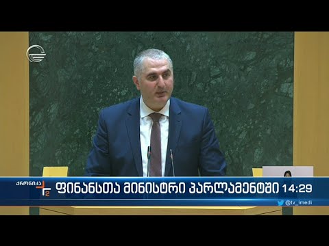 ფინანსთა მინისტრი პარლამენტში