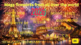 🎇HAPPY New Year 2026 | 🎉MEGA Fireworks FROM all over the WORLD | 🎵Dance Music Mix