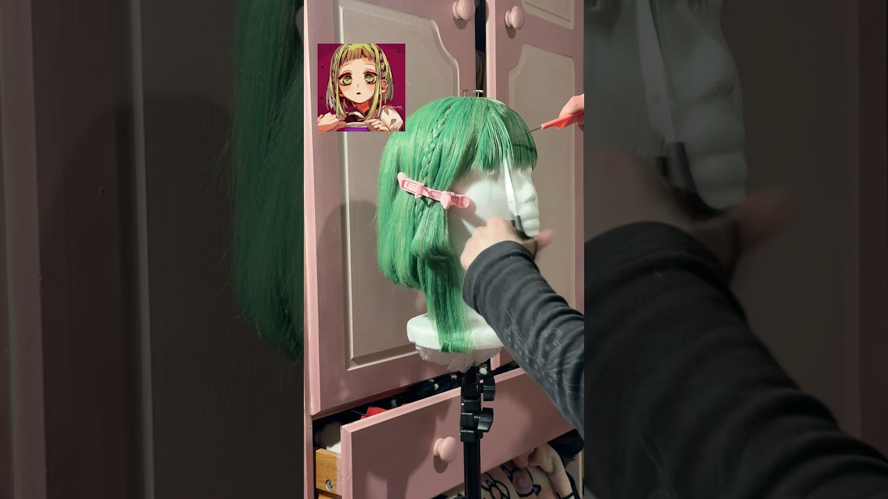 i was asked for more wig process videos 🫶  #cosplay  #tbhk #cosplaytips  #wigstyling