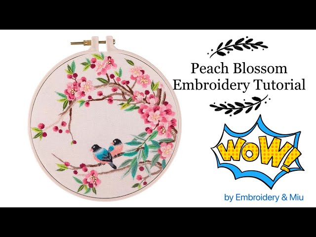 Delaware Flower Hand Embroidery Pattern {Peach Blossom} - Wandering Threads  Embroidery