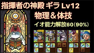 【ドラクエタクト】指揮者の神殿 ギラ Lv12 「物理＆体技」 能力解放60 #ドラクエタクト