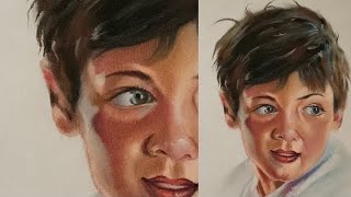 Golden techniques for portrait painting with soft pastels / Painting a boy's face