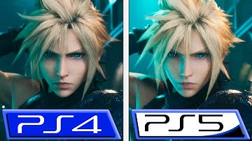 Final Fantasy VII Remake | PS5 VS PS4 | Trailer Comparison