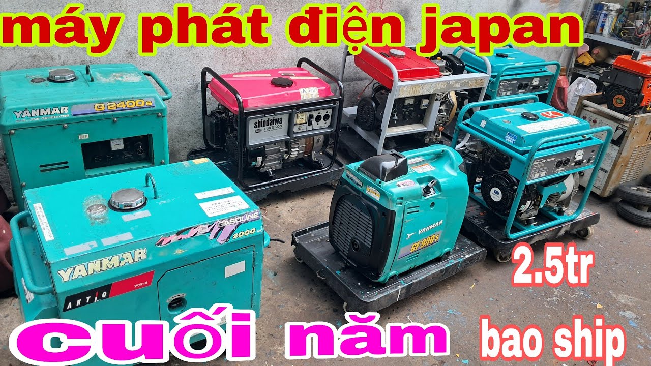 máy phát điện nhật bãi , máy dâu máy xăng