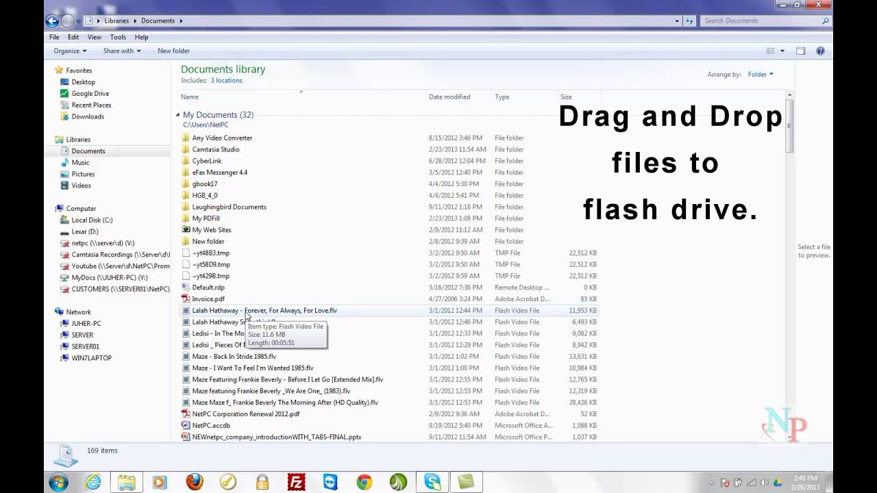 How to Copy Files to a USB Flash Drive - YouTube