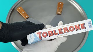 TOBLERONE white Chocolate Ice Cream Rolls - ايس كريم رول على الصاج أكبر توبليرون بالعالم