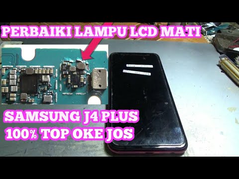 Cara Memperbaiki Samsung j4+ lampu lcd mati||Bleng hitam