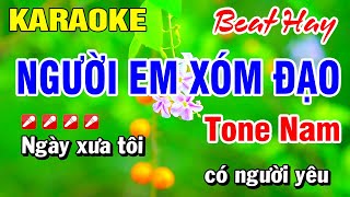 Karaoke Người Em Xóm Đạo (Beat Hay) Tone Nam Nhạc Sống | Hoài Phong