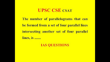 2019_Qn A14, The number of parallelograms that can be formed from a set of four parallel lines .....
