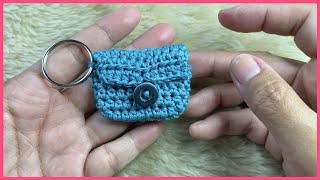 CROCHET  Cute Coin Purse Keychain by Angel knits too 138 views 1 month ago 13 minutes, 21 seconds