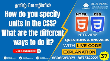 CSS Units How do you specify units in CSS? What are CSS units? What units do you use for CSS styling
