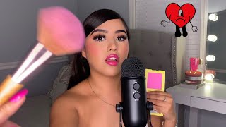 ASMR Doing your makeup for a Bad Bunny concert ❤️‍🔥🌴 POV 1 minute fast &amp; aggressive