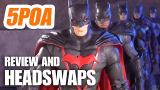 EARTH 2 BATMAN HEAD SWAPS! McFarlane Toys DC Multiverse Arkham Knight  5POA Action Figure Review