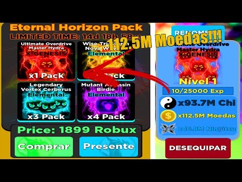 Comprei Novo Pack E Atualizacao No Ninja Legends - novo codigo e eternal horizon pack no ninja legends roblox youtube