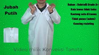 Jubah Gamis Pria Ukuran M-XXL Dewasa bahan baloteliWarna Putih