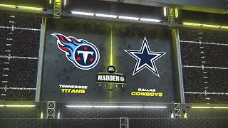 Madden NFL 24 - Tennessee Titans (Tony Pollard) Vs Dallas Cowboys Simulation (Madden 25 Rosters)