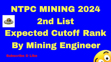 NTPC GATE 2024 MINING || 2nd List Prediction Cut-Off Shocking #ntpc  #gate2024 #gate #ese #mining
