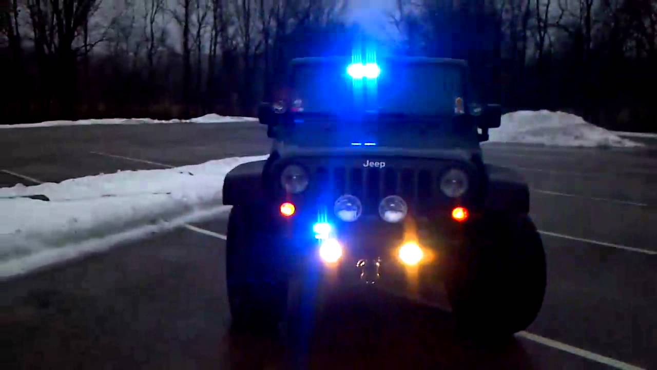Strobes N More E44 light in Jeep Wrangler windshield YouTube