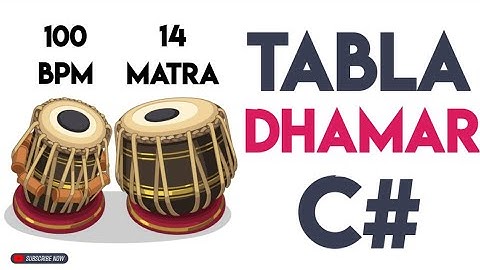 Dhamar Taal Tabla Loop C# Scale | 100 Bpm | 14 Matra|#muzzico