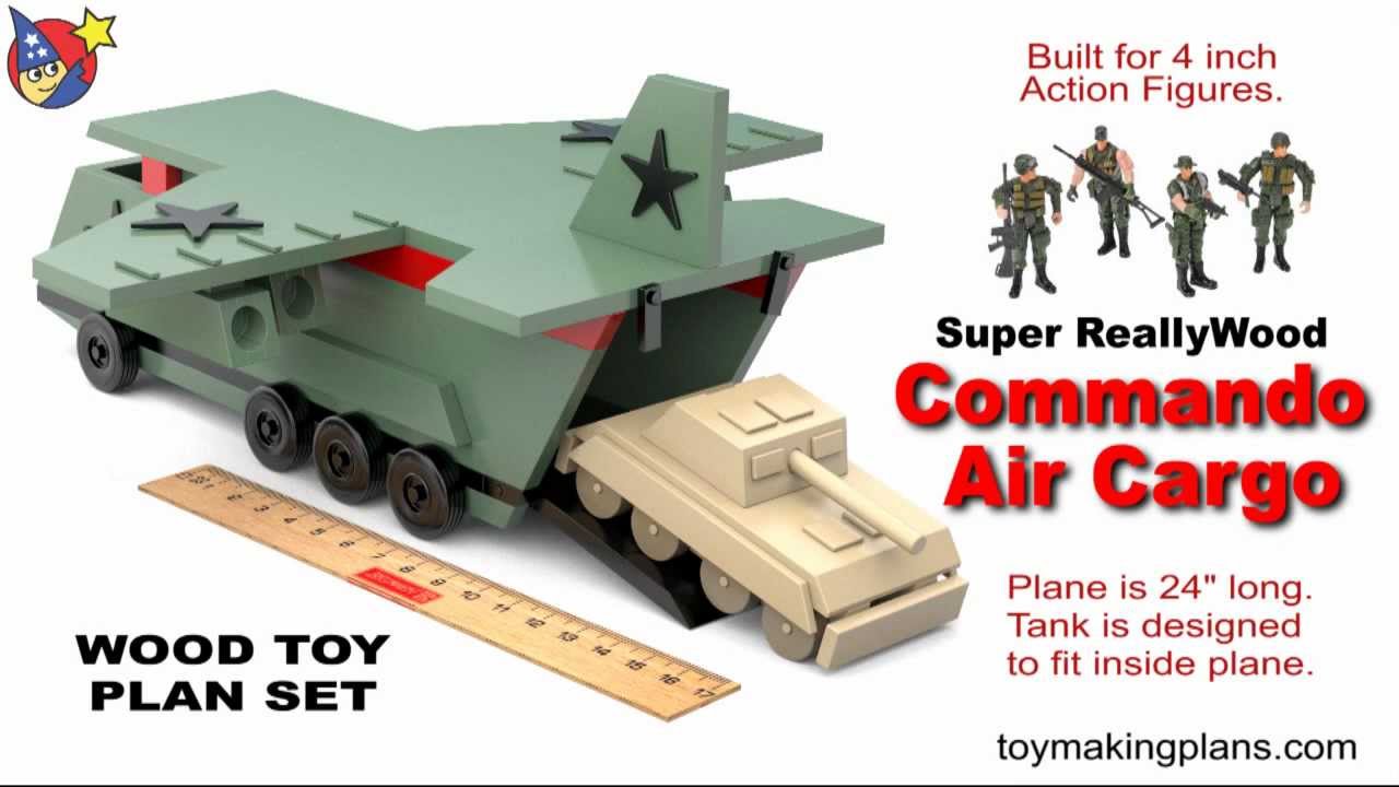 wood toy plans - big air cargo plane - youtube