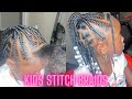 Kids Stitch Braids | toddler braids | braids and beads| How to add beads