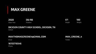 Max Greene   #4 in Navy (2028, DB/RB)