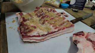 BACON  Cured with Salt and Brown Sugar/ No Nitrates / Home Smoked