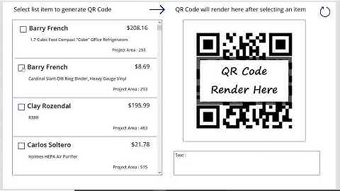 PowerApps  QR Code Generator, using SharePoint list data