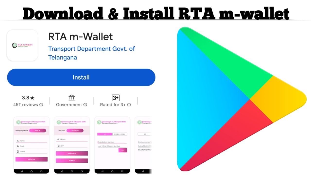 How to Download and Install RTA m wallet on the Android | Techno Logic ...
