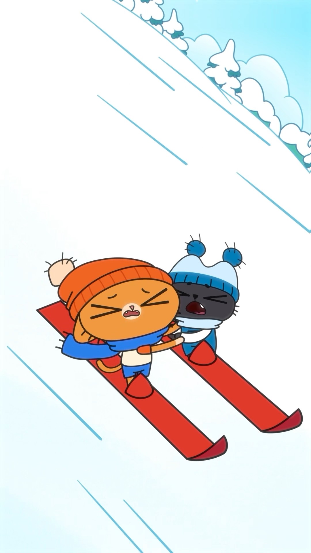 Кто первым скатится с горки? ⛷️ #симбочкапимпочка #симбочка #симба