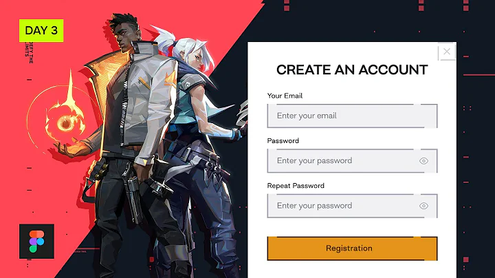 UI Modal Registration Form in Figma #3 | UI Challenge by Malewicz