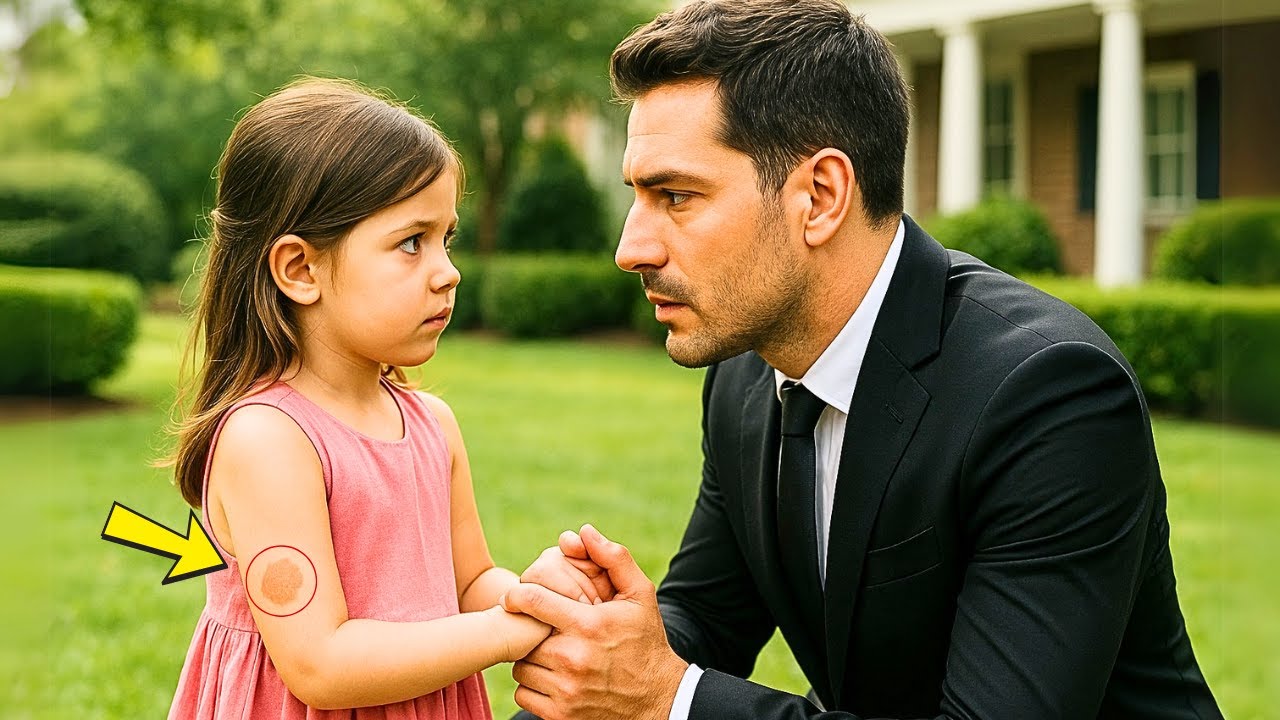 MILLIONÄR ERSTARRT, ALS ER EIN MÄDCHEN MIT SEINEM GLEICHEN MUTTERMAL SIEHT – „BIST DU MEIN PAPA?“