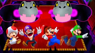 Mario Party Island Tour Minigames - Mario vs Luigi vs Waluigi vs Toad