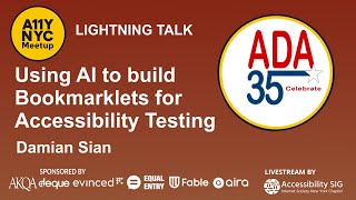 Using AI to build Bookmarklets for Accessibility Testing - Damian Sian