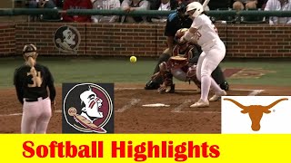 #2 Texas vs #18 Florida State Softball Game Highlights, March 20 2024