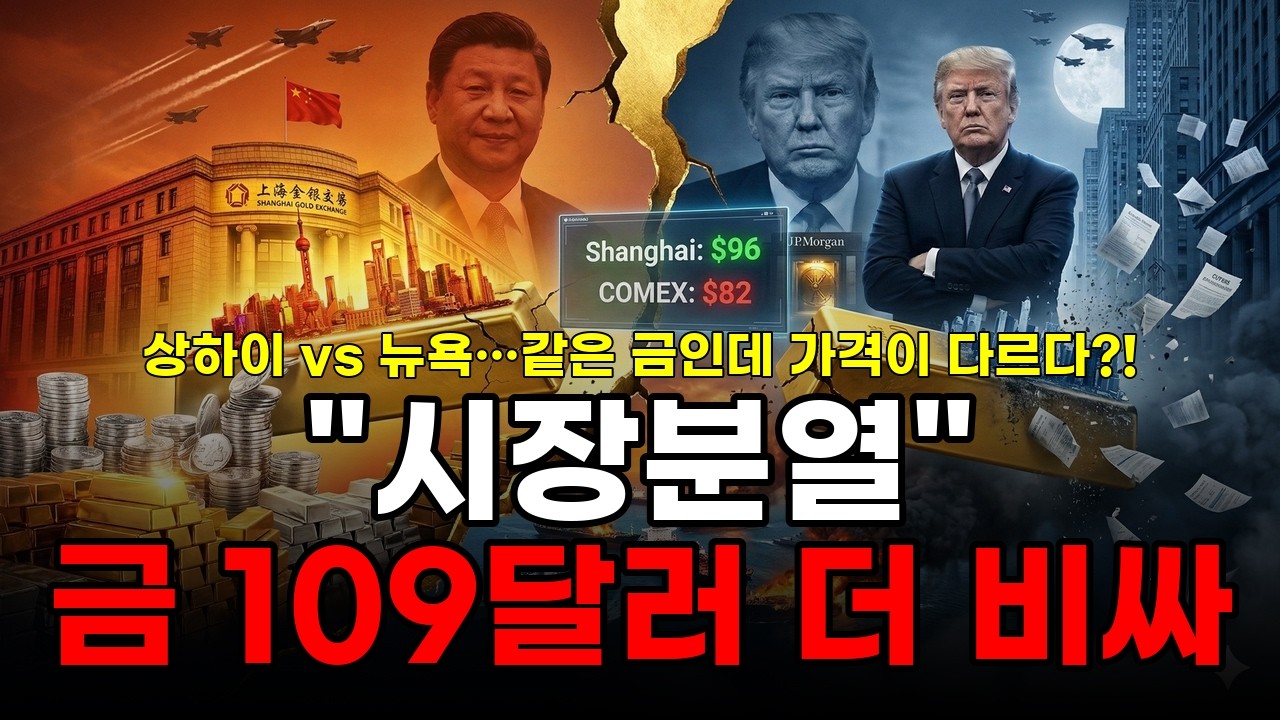 금 시장이 두 동강 났다…상하이 vs 뉴욕, 109달러 차이의 비밀