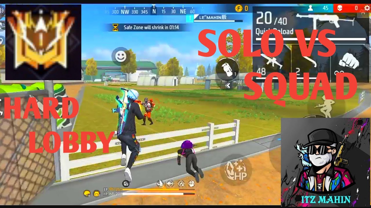 SOLO VS SQUAD GRANDMASTER HARD LOBBY GAMEPLAY🥰🥰 GERENA FREE FIRE - YouTube