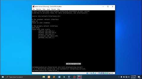 Konfigurasi Debian 8 server ke windows (Virtual Box)