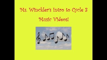 Intro to Cycle 3 Music Videos with Ms. Winckler