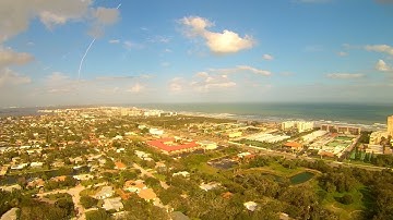 Atlas V EchoStar XIX Launch From Above Cocoa Beach by Drone