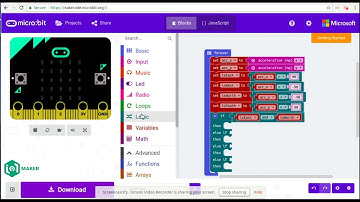 Ứng dụng cảm biến gia tốc với Microbit