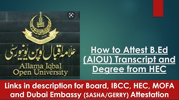 Degree and transcript verification from ALLAMA IQBAL OPEN UNIVERSITY | AIOU Degree VERIFICATION