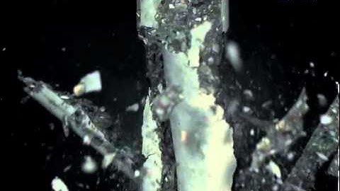 Cylinder (High-Strength Concrete) - Slow Motion Compression Failure