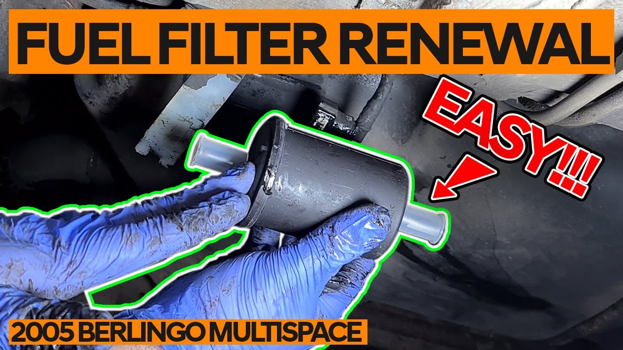 EASY!!! Replacing the FUEL FILTER on my 2005 Citroen Berlingo