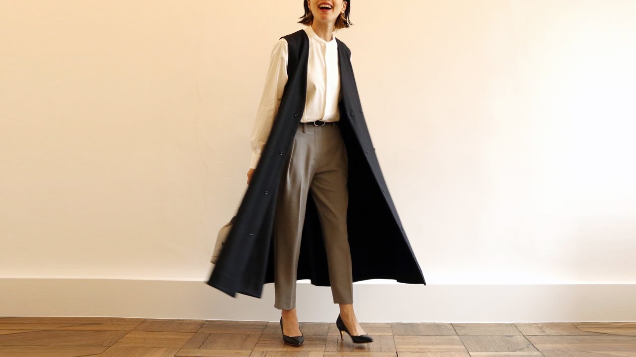 リーフジレ」[Leaf Gilet」 BLACKsoutiencollar（ステンカラー
