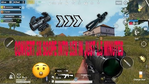 How to convert 3x scope into 15x scope in pubg mobile