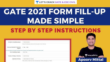 GATE 2021 | Form Filling Made Simple | Step By Step Instructions | Civil | Apoorv Mittal