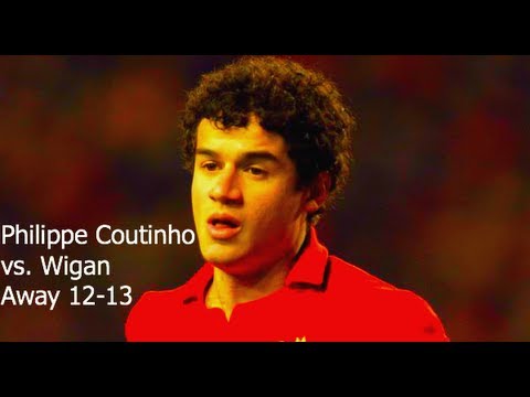 Philippe Coutinho Vs Wigan Away 12-13 HD