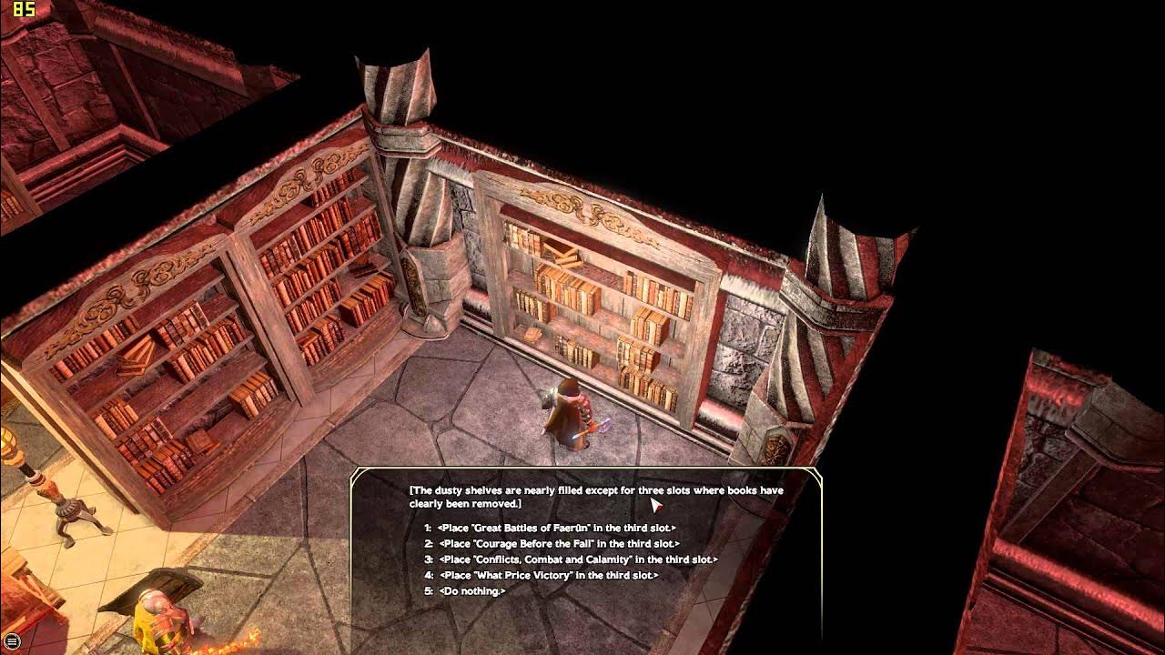 Sword Coast Legends Gilded Eye Chapterhouse Bookshelf riddle in the