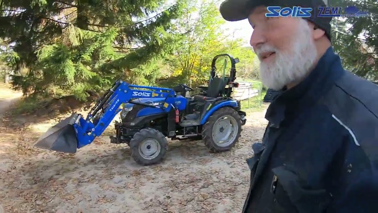🚜 Solis 26 HST s čelním nakladačem – práce s hlínou + test ve 40° svahu 💪⛰️